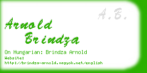 arnold brindza business card